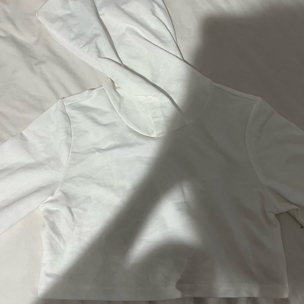 White cropped hoodie for teen girls, 8-9 for girls